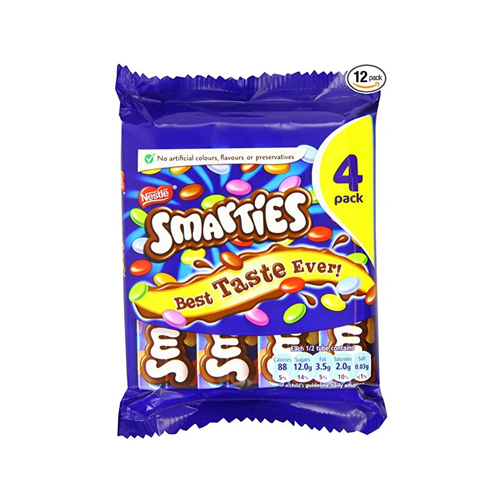 NestlÃ© Smarties Multipack 4x38 g (Pack of 12)