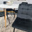 Round White Dining Table And 4 Black Velvet Tufted Chairs Dining Set 8