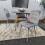 Round Grey Dining Table And 4 Grey Velvet Tufted Chairs Dining Set 7
