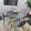 Round Grey Dining Table And 4 Grey Velvet Tufted Chairs Dining Set 12