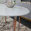 Round White Dining Table And 4 Black Velvet Tufted Chairs Dining Set 10