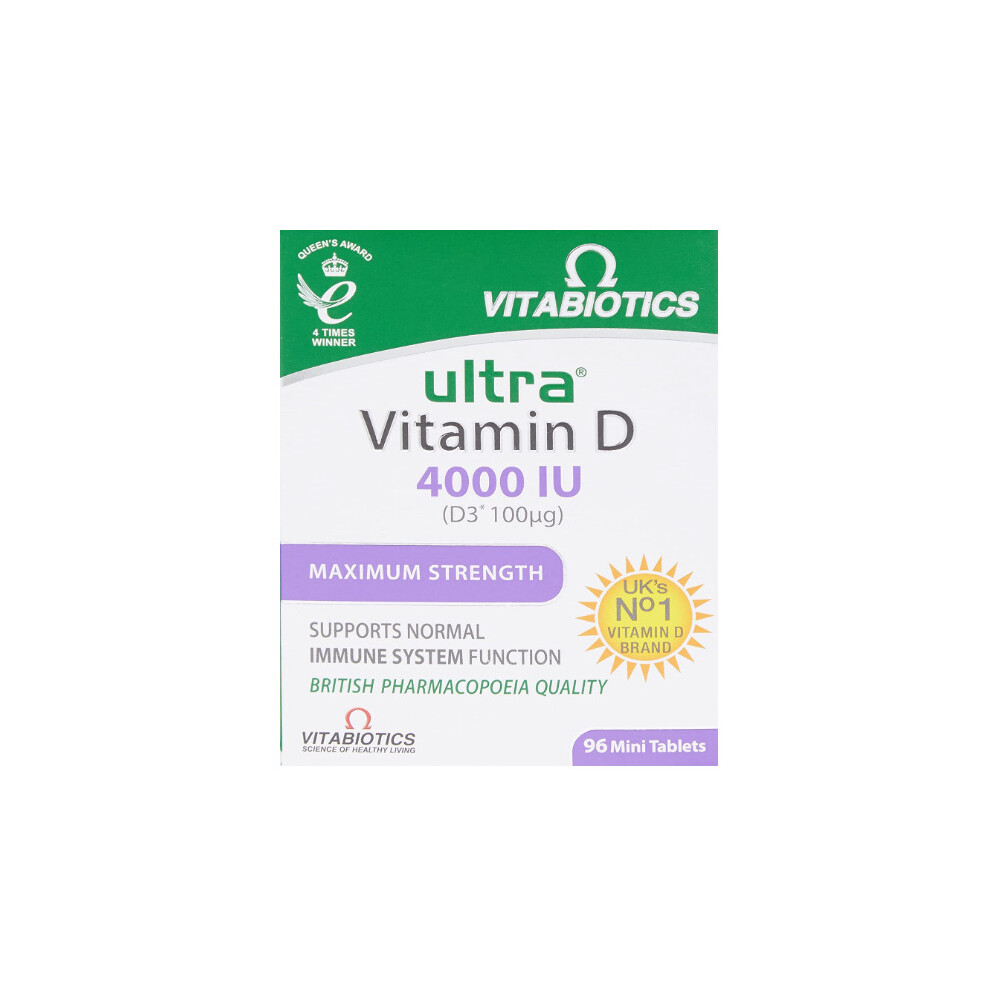 Vitabiotics Ultra Vitamin D 4000 Iu Maximum Strength 96 Tablets