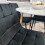 Round White Dining Table And 4 Black Velvet Tufted Chairs Dining Set 6