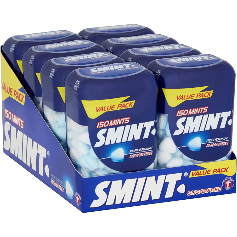 Smint Extra Large Bottles Of 150 Mints, Pack of 8