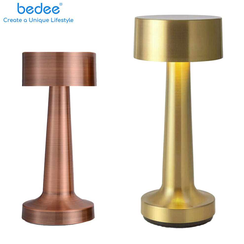 (Copper) Cordless LED Table Lamp Night Light Rechargeable