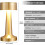 (Gold) Cordless Table Lamp LED Vintage Dimmable Bar Lamp 2