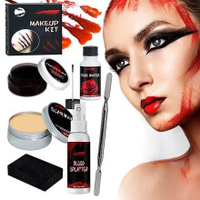 Halloween Makeup Kit Special Effects Scary Wound Sculpting Makeup Set With Tools