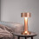 (Copper) Cordless LED Table Lamp Night Light Rechargeable 5