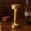 (Gold) Cordless Table Lamp LED Vintage Dimmable Bar Lamp 6