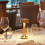 (Gold) Cordless Table Lamp LED Vintage Dimmable Bar Lamp 8
