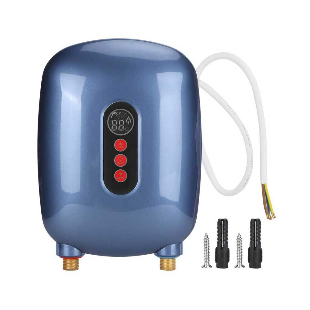 (Blue) 6500W Electric Instant Tankless Water Heater Lcd 7396281049863