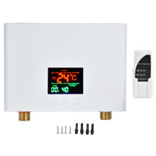(White) Electric Instant Water Heater Touch Remote Control