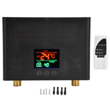 (Black) Electric Instant Water Heater Touch Remote Control