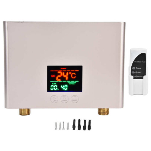 (Rose Gold) Electric Instant Water Heater Touch Remote Control