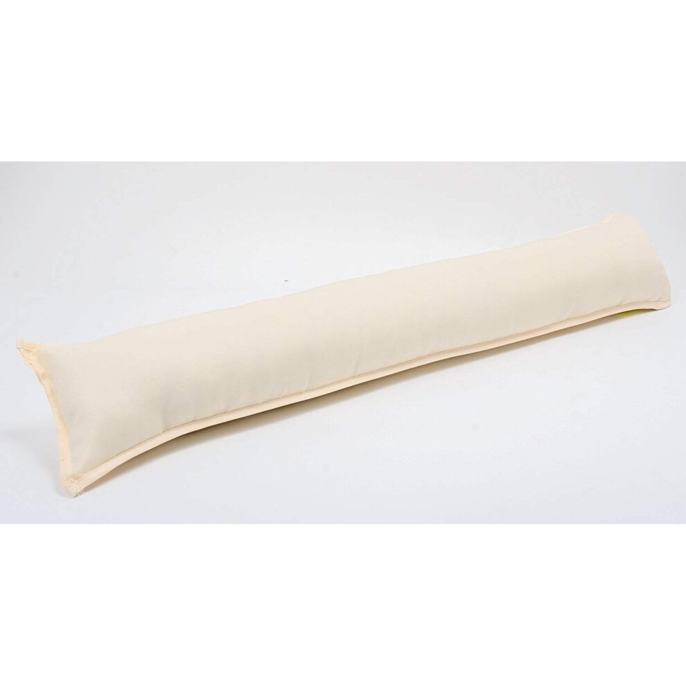(Pack Of 1 Draft Complete, Cream) Best Fabric Draught Excluder Draft Insulator Polycotton Door Window Snake Hallway