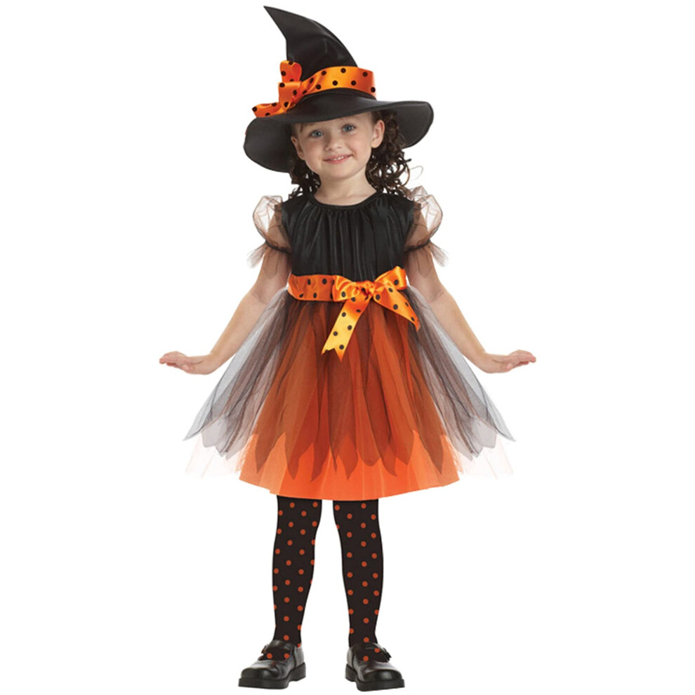 (4-5 Years) Halloween Kids Girls Costume Witch Cosplay Costume