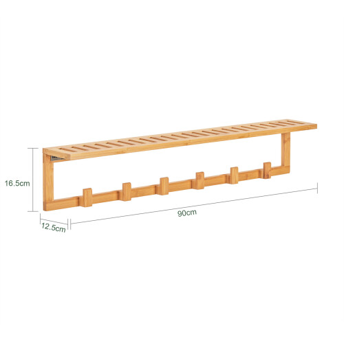 SoBuy FHK06-N, Bamboo Wall Mounted Coat Rack, ... 2