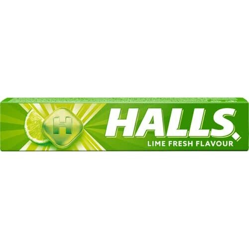 Lime Fresh Flavours HALLS Bars Candy 10 x 35.5g 1