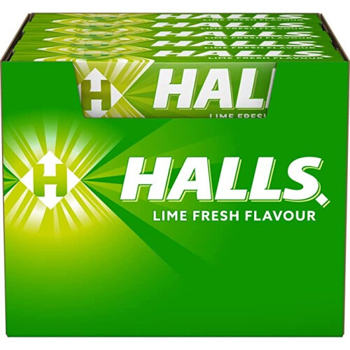 Lime Fresh Flavours HALLS Bars Candy 10 x 35.5g