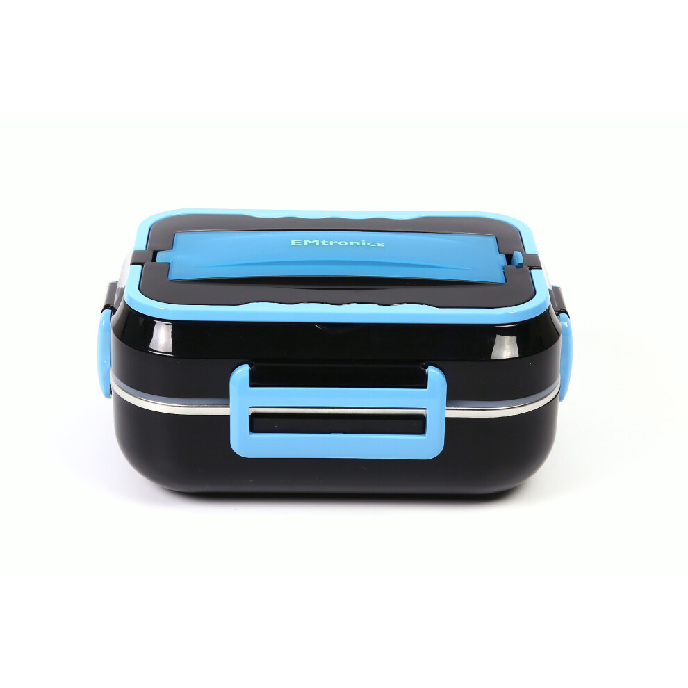 EMtronics Electric Lunch Box, 1.5 Litre Heating Lunch Box - Blue