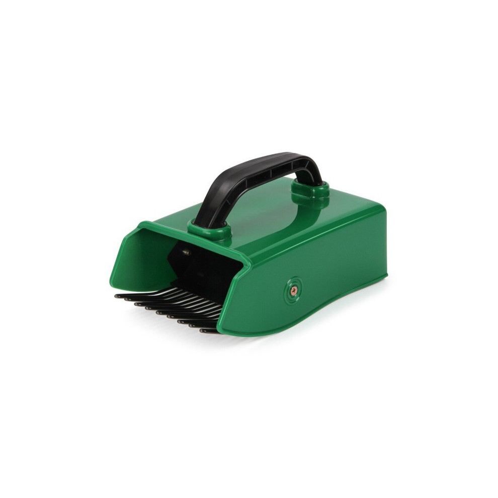 (Green Black) Metal Berry Picker with Comb Portable Rake Fruit Collecting Scoop Garden Utensils-image-OPC-P9VHP26-NEW