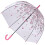 Fulton Birdcage Clear Dome Umbrella - Sketchy Sprigs 3