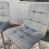 (2 Chairs) Grey Velvet Dining Chairs with Soft Padded Seat 2