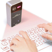 Laser Projection Wireless Keyboard & Mouse for Smartphone & PC - Bluetooth, 10m Range, Built-in Phone Holder, Power Bank