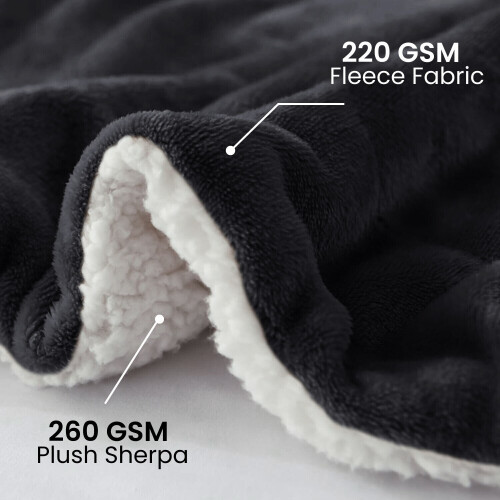 (Single, Black) Heavy Thick Blanket Bed Throw-Single Double King Size-Warm Fluffy for Extreme Winters 1