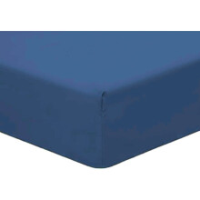 (Mid Blue) Best Plain Pollycotton Fitted Sheet Bunk Bed 4-Ft samll Double Fitted Sheets AmigoZone