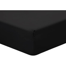 (Black) Best Plain Pollycotton Fitted Sheet Bunk Bed 4-Ft samll Double Fitted Sheets AmigoZone