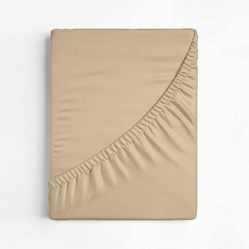(Latte, Double) Deep25cm Fitted Sheets Bed Sheets & Pillow Cases 2