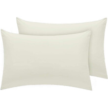 (Cream, House Wife Pillow Cases Pair) Deep25cm Fitted Sheets Bed Sheets & Pillow Cases