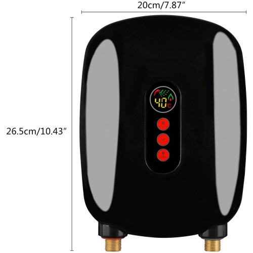 (Black) Mini Water Heater Electric Tankless Water Heaters 1