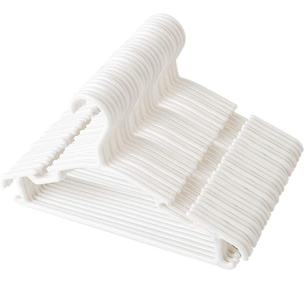 40pcs Baby Hangers Kids White Plastic Coat Hanger For Baby Toddler Infant Clothes