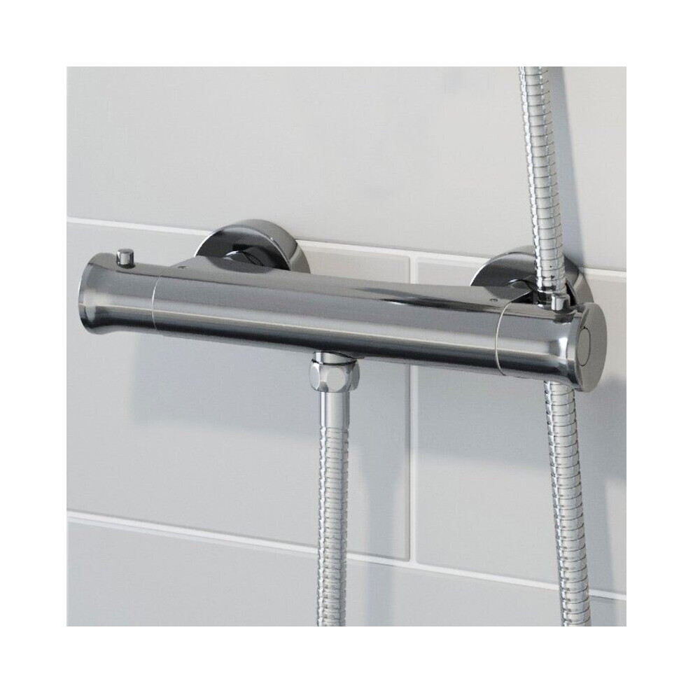 Modern Bar Mixer Shower Valve Only Thermostatic Chrome Conical Bottom Outlet