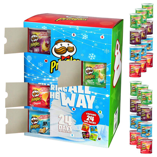 24 Day Pringles 40g Crisps Advent Calendar Merry Christmas Gift Present