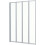 Bathroom 4 Panel Folding Bath Shower Screen Chrome 1000mm Reversible 4mm Glass 4