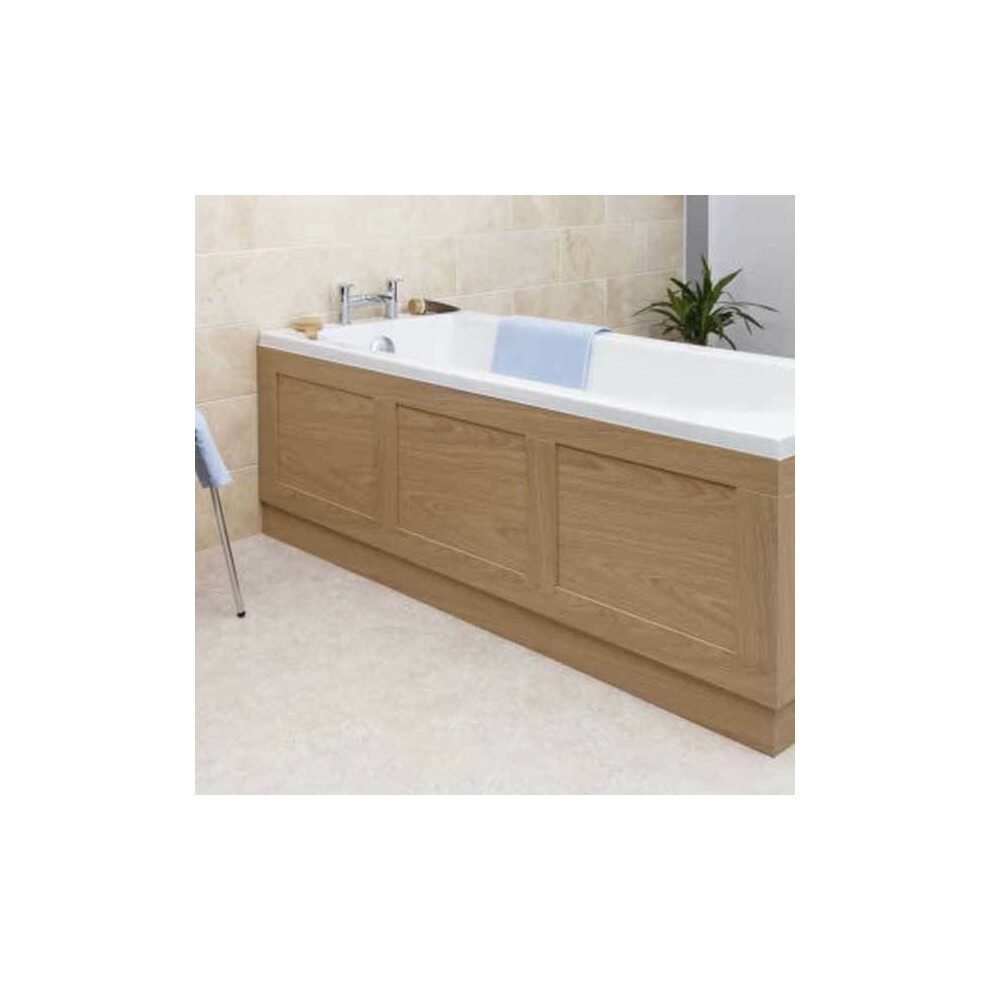 Traditional Bathroom 1700mm Side Bath Panel 15mm Wooden Oak MDF Wood Easy to Cut