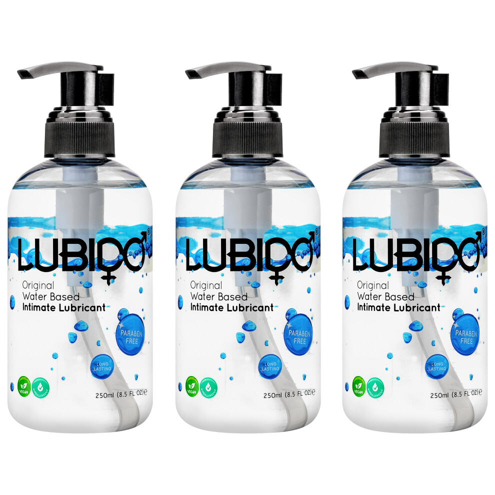 Lubido 3 X 250Ml Original Water Based Sex Lubricant Intimate Lube