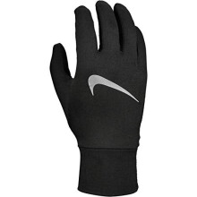 Nike NGM6M Carta Fußball DRI-FIT Accelerate Laufhandschuhe Herren Schwarz-Medium, Silber, M