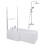 Bathroom L Shaped Shower Bath 1700mm LH Mixer Shower Screen Side Panel White 1
