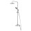 Bathroom L Shaped Shower Bath 1700mm LH Mixer Shower Screen Side Panel White 9