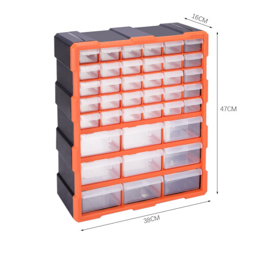 Multi-drawer Organiser with 39 Drawers Tool Box Storage Cabinet Unit 1