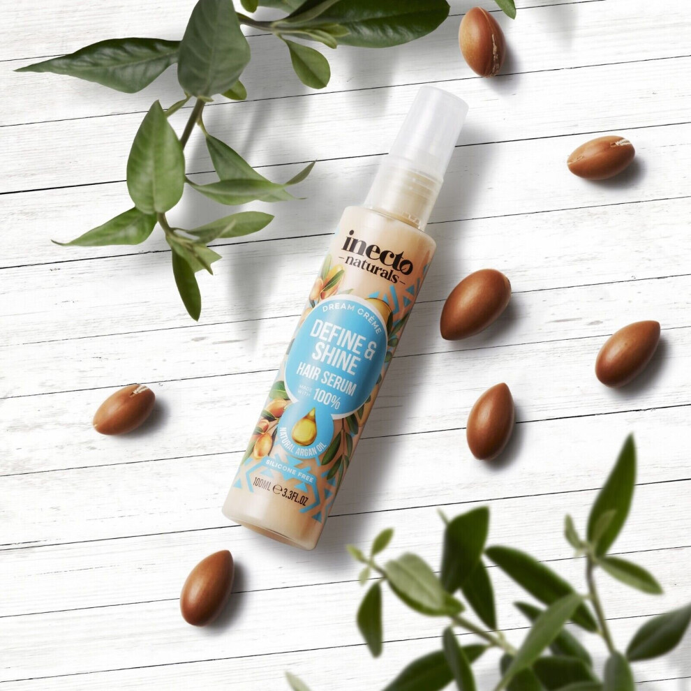 Inecto 100% Natural Argan Oil - Define & Shine - Hair Serum 100ml