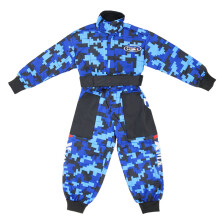 (Kcamo Suit,Blue, XL) ZORAX Kids Suit Motocross Race Children Youth Motorbike Sport Outdoors Road ATV Junior Pant Shirt