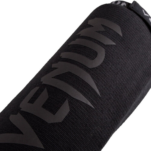 Venum Kontact Elasticated Shin Guards & Instep - Black/Black (One Size) 8714 2