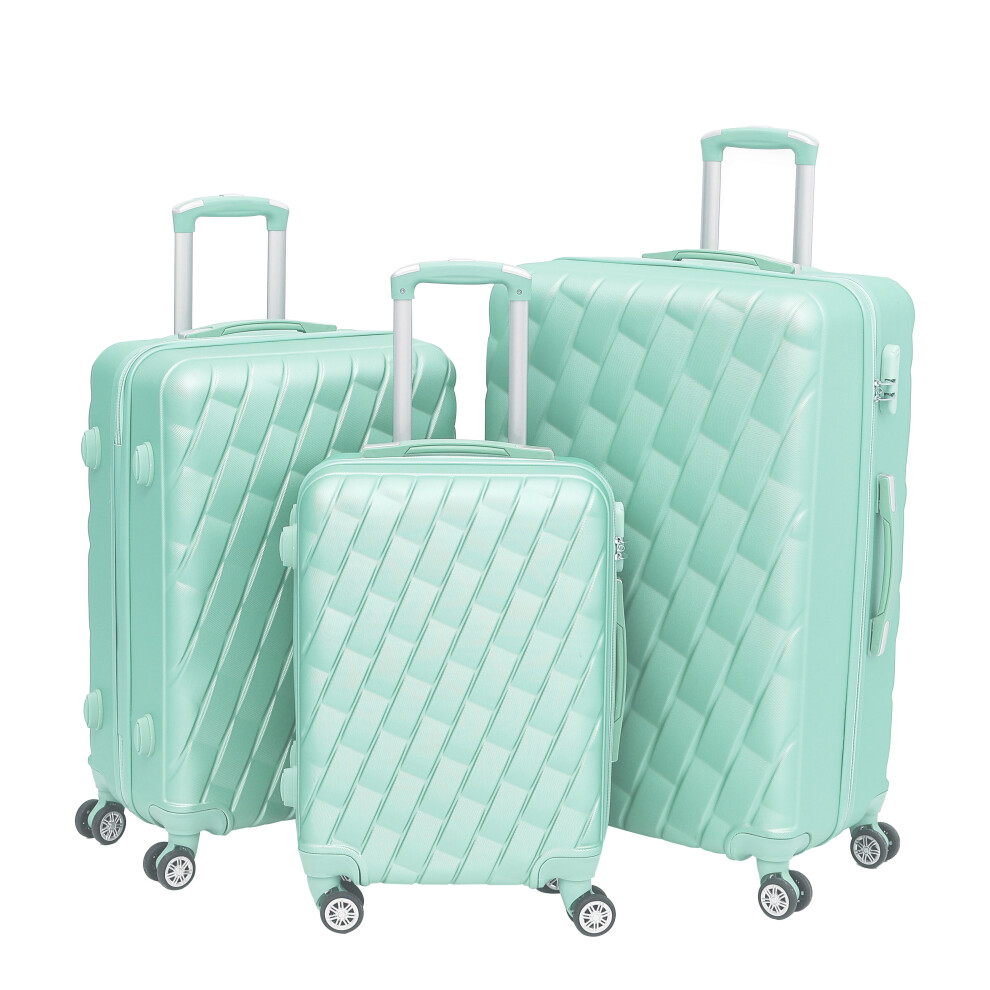 (GREEN) 3PC Set Lightweight Travel Suitcase Large Hard Abs-image-OPC-P9VJ6TX-NEW