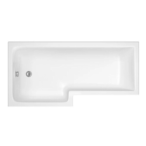 1600mm L Shaped Left Hand Shower Bath Bathtub Front & End Panel Acrylic Bathroom 2