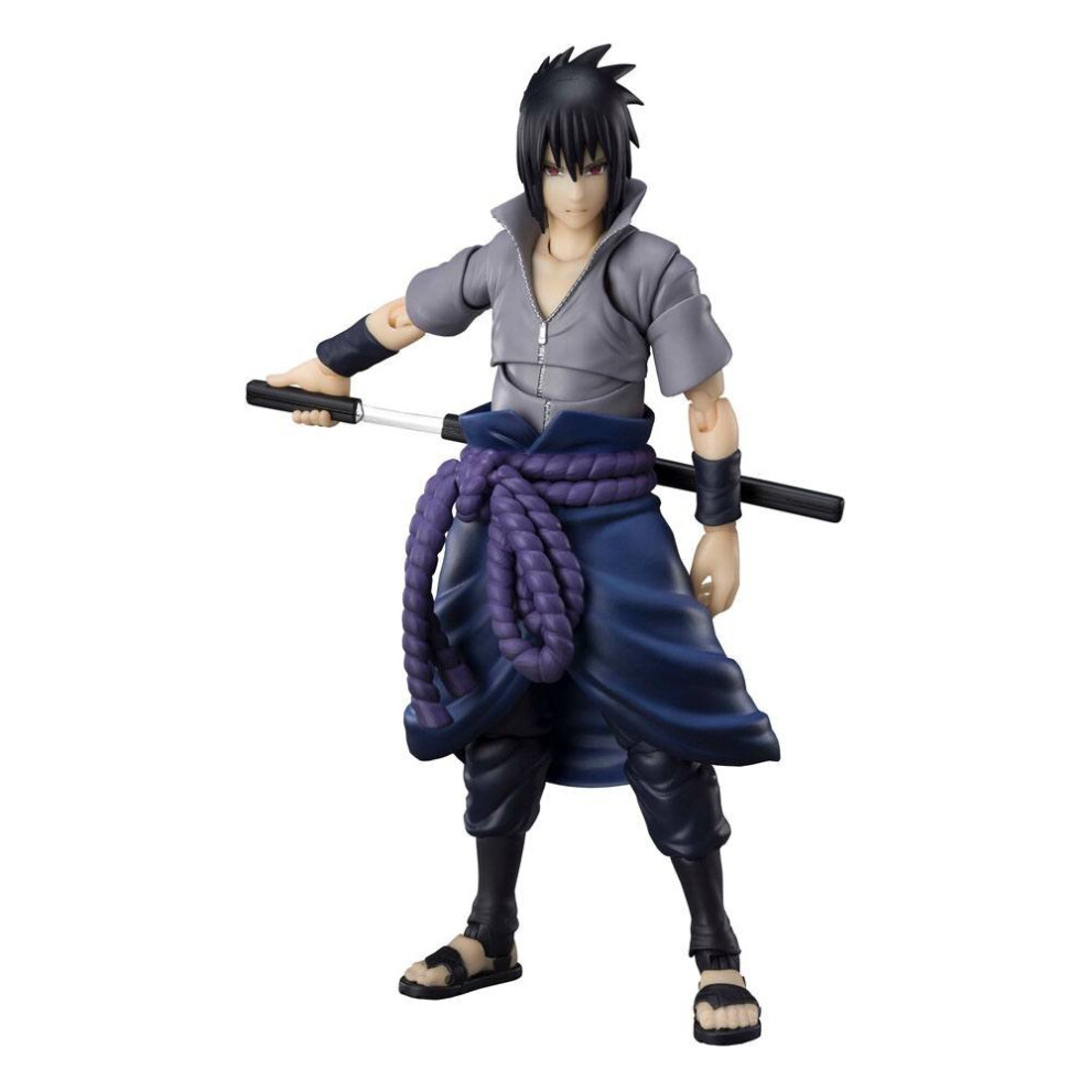 Bandai Naruto Shippuden S.H. Figuarts Action Figure Sasuke Uchiha -He Who Bears All Hatred- - 15 CM